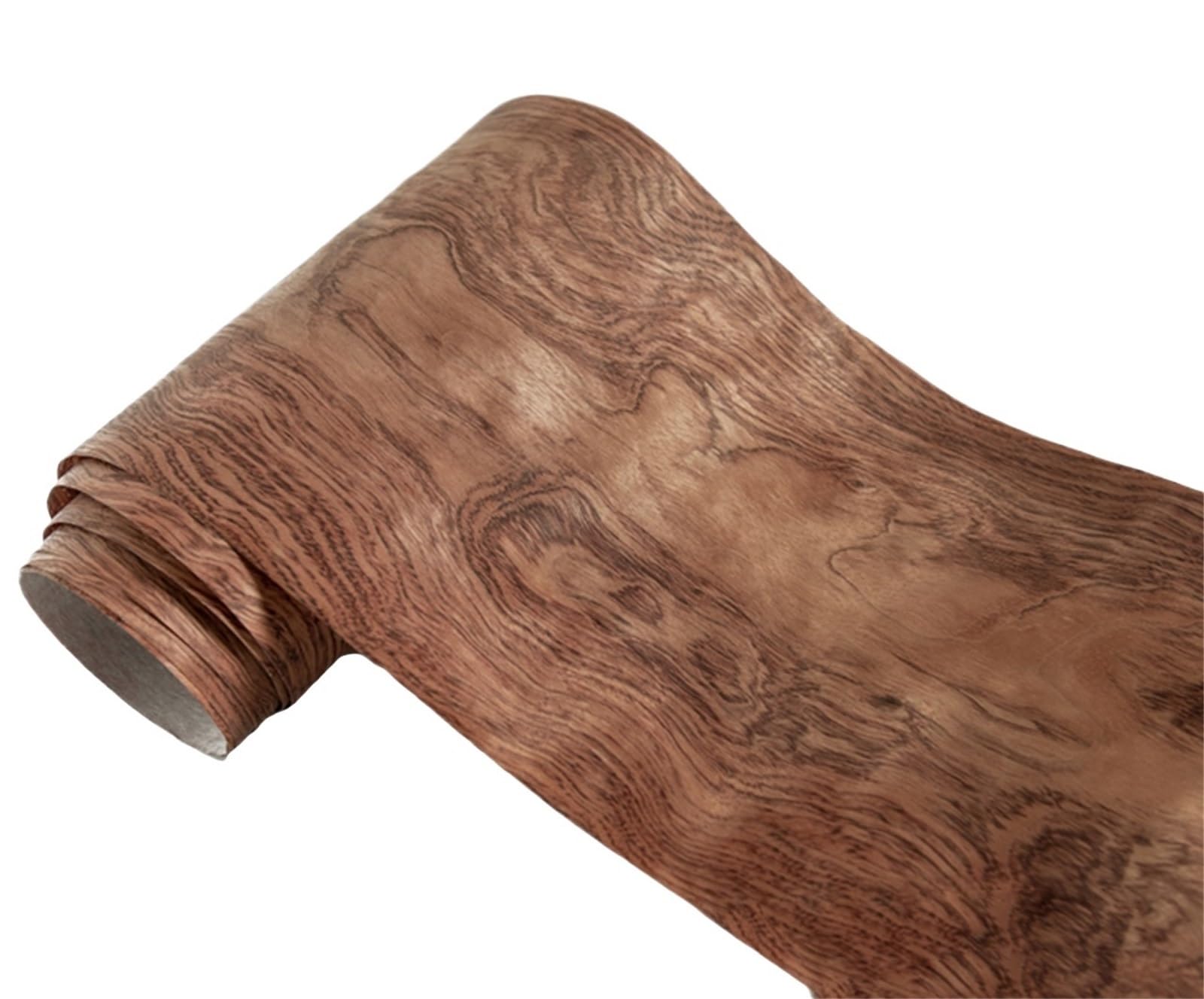 Zymjzbetic Wood Grain Stickers L:2.5Meters Width:150mm Thickness:0.2mm Ghost Face Rosewood Veneer Raw Wood Car Interior