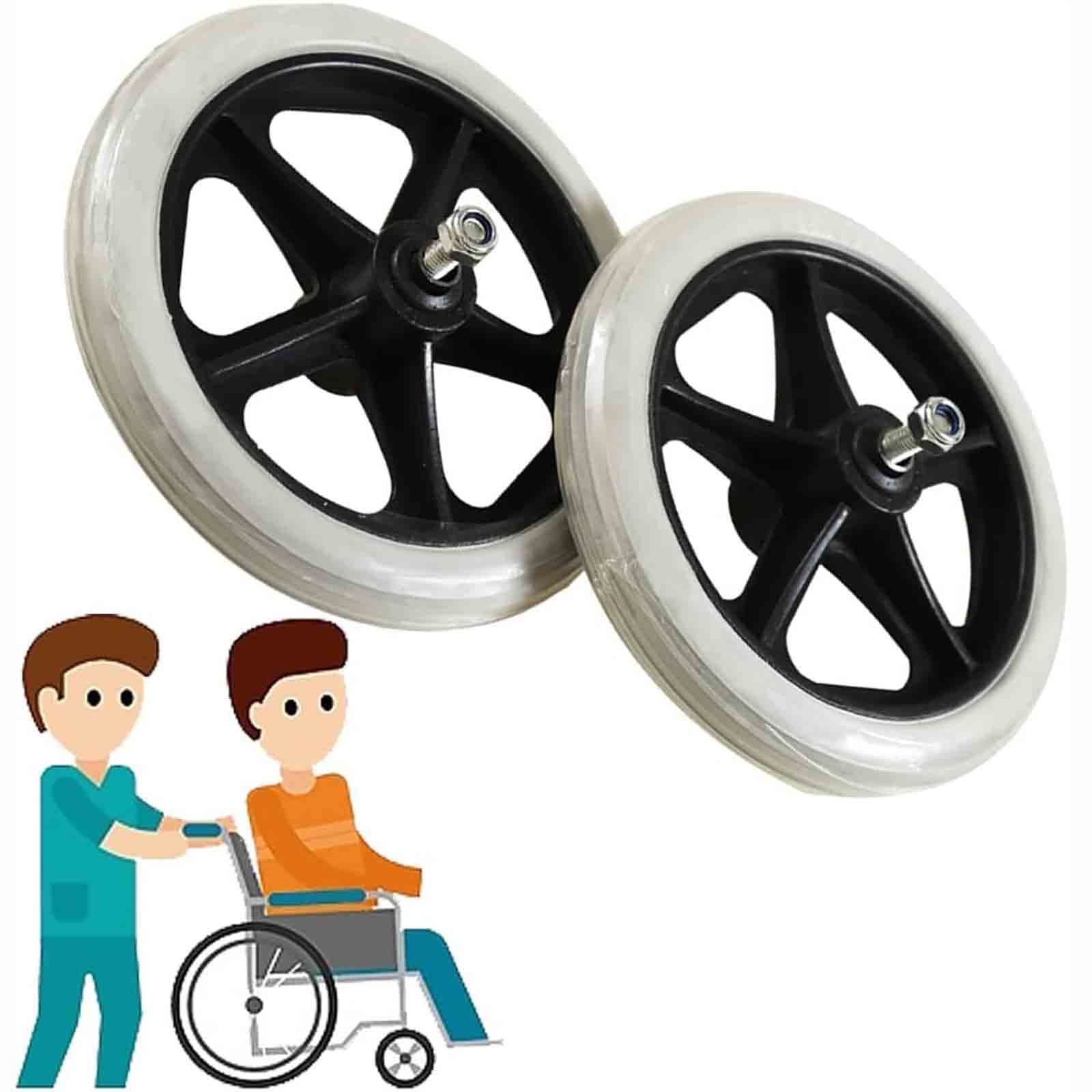 車椅子キャスター、15cm/6インチ車椅子前輪、障害のある高齢者歩行者用交換