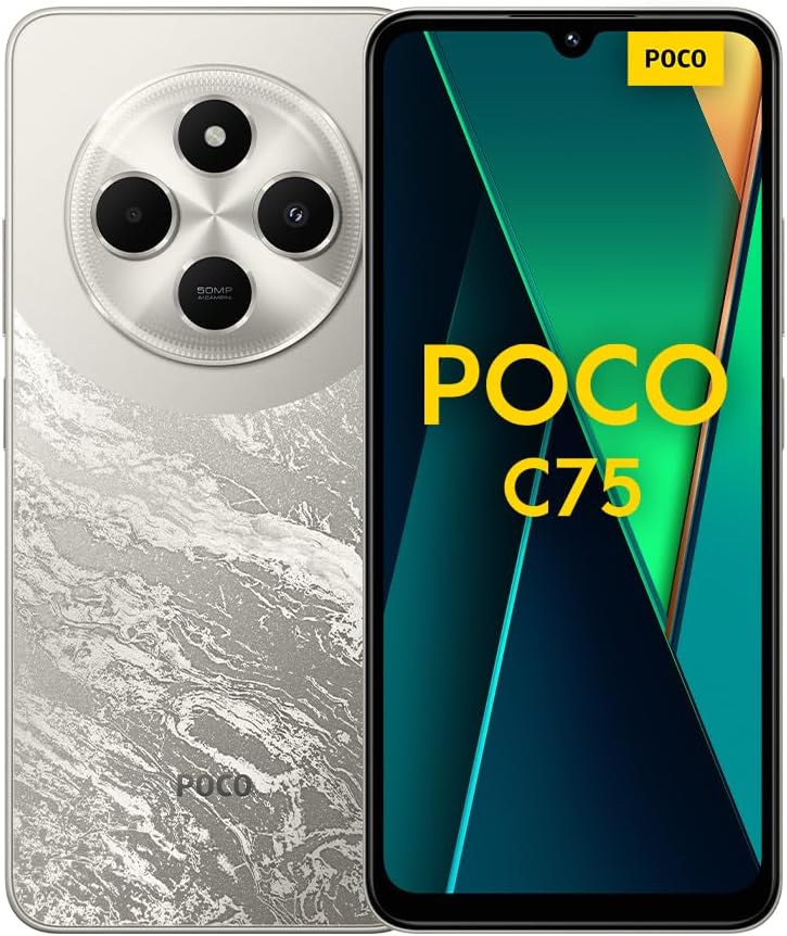 XIAOMI POCO C75 4G Golden-Smartphone 8+256GB, 2.0GHz, Immersive 6.88" display, Massive 5160mAh battery, Clear 50MP AI dual camera, Powerful octa-core processor (UK Version + 2 Years Warranty)