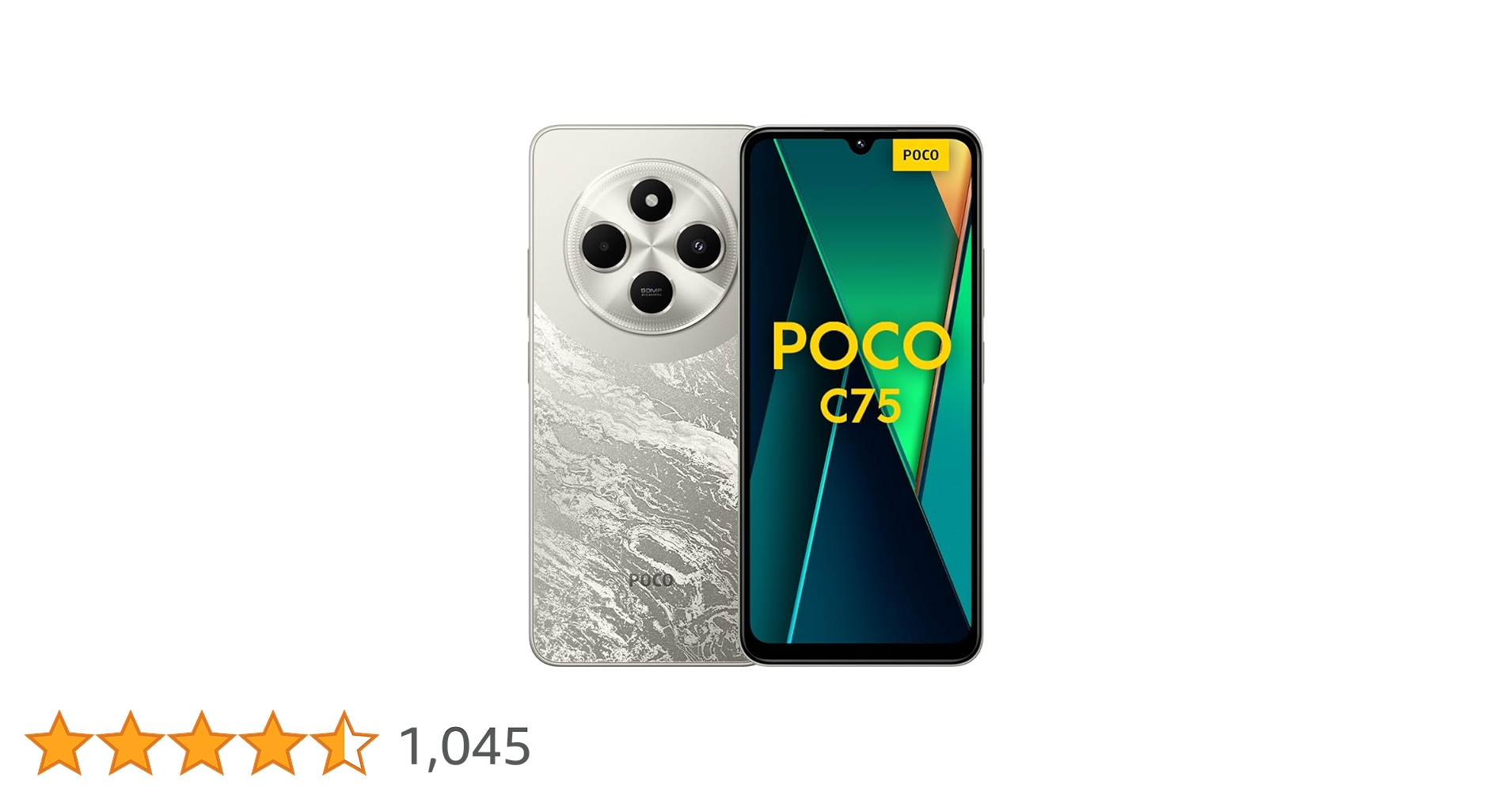 Poco C75 6GB 128GB Green Android Smartphone, 2.0GHz, 6.88