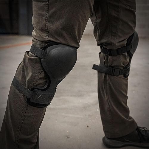 Miniatura 6 de GRITR Rodilleras tácticas para trabajo, caza, construcción, jardinería, paintball con acolchado de espuma, carcasa dura y correas ajustables,