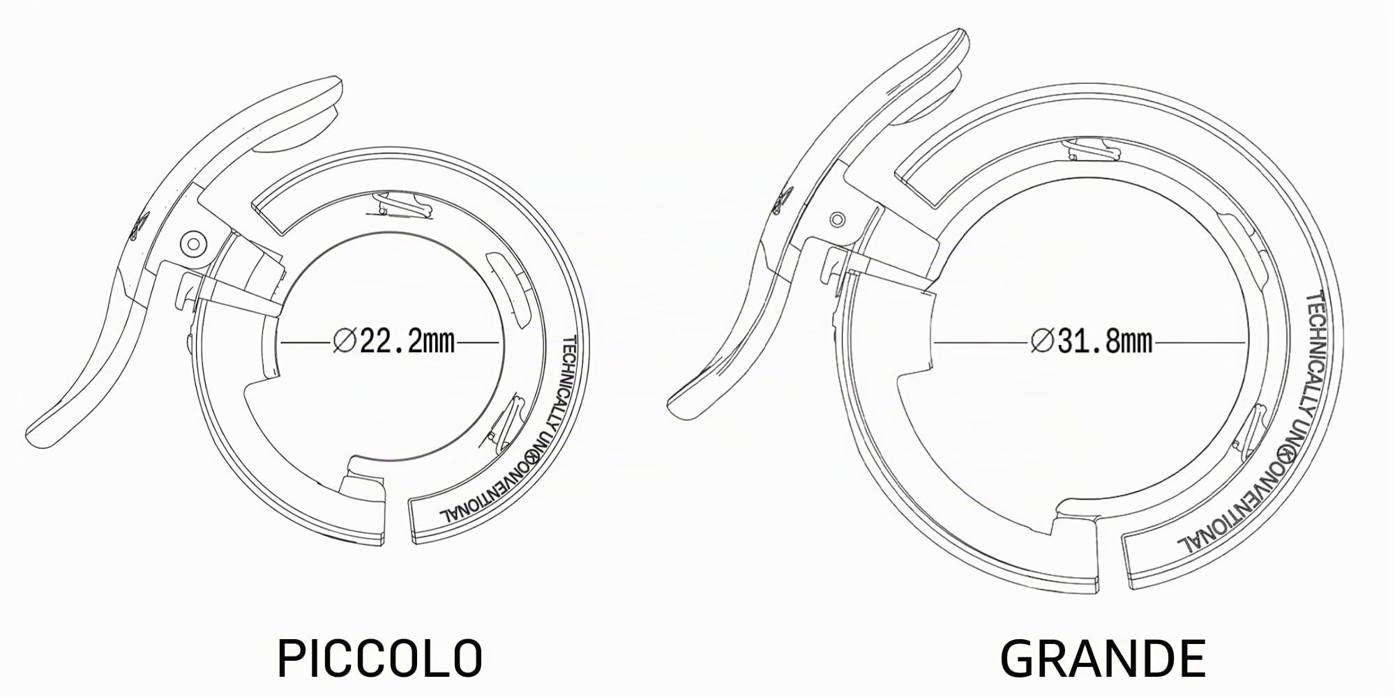 Knog Fahrradklingel OI Prima, Anthrazit, 22,2 mm, Knop