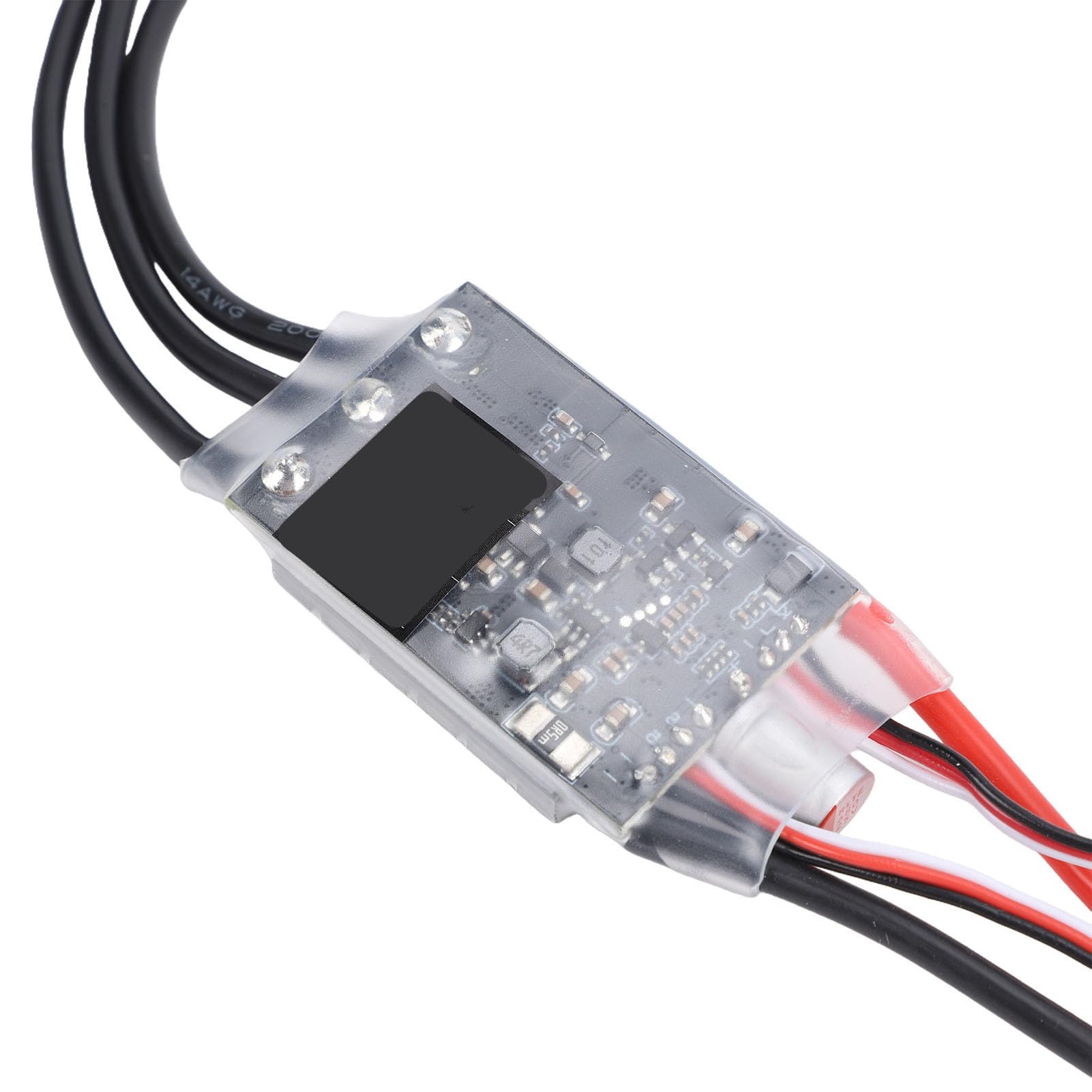 Annadue Zestaw Silnika Bezszczotkowego RC 3650 6400KV, Regulator 75A do | Bezszczotkowy silnik i zestaw ESC z aluminiowymi radiatorami, wodoodporny, do samochodów i łodzi RC, 2-3S LiPo