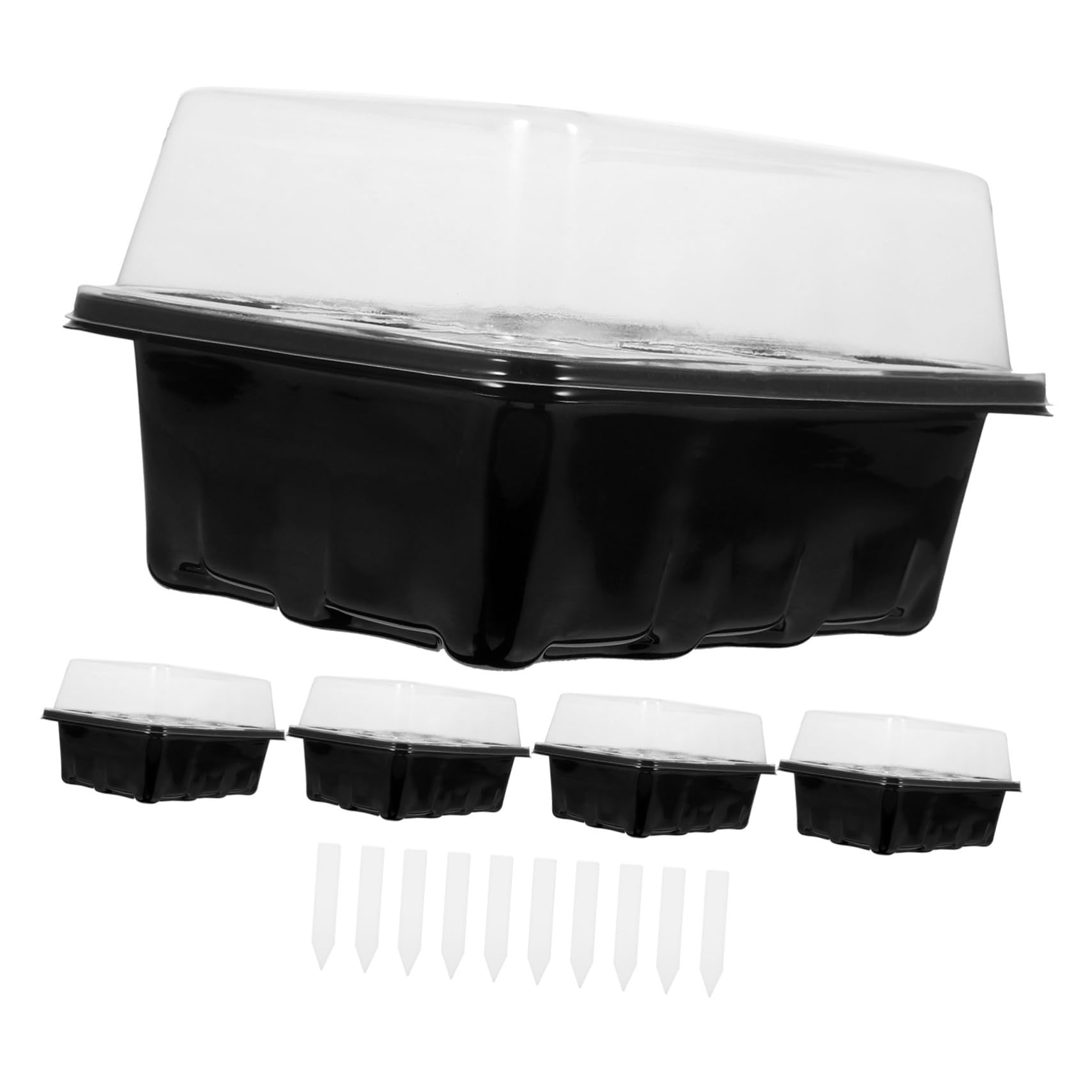 Yardwe 3 Juegos Caja De Plántulas Semillas Planta Bandeja De Inicio para El Hogar Bandeja De Inicio De 12 Agujeros Bandejas De Cultivo De Hortalizas Bandejas De Cultivo De Invernadero