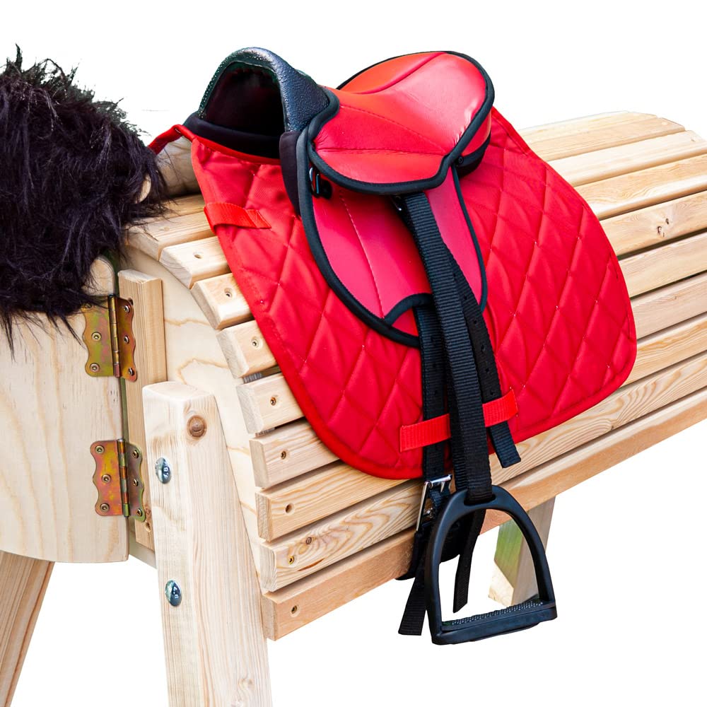 German Riding «My Little Pony» Set de silla de montar para Shetland, Rojo, 30.5 cm