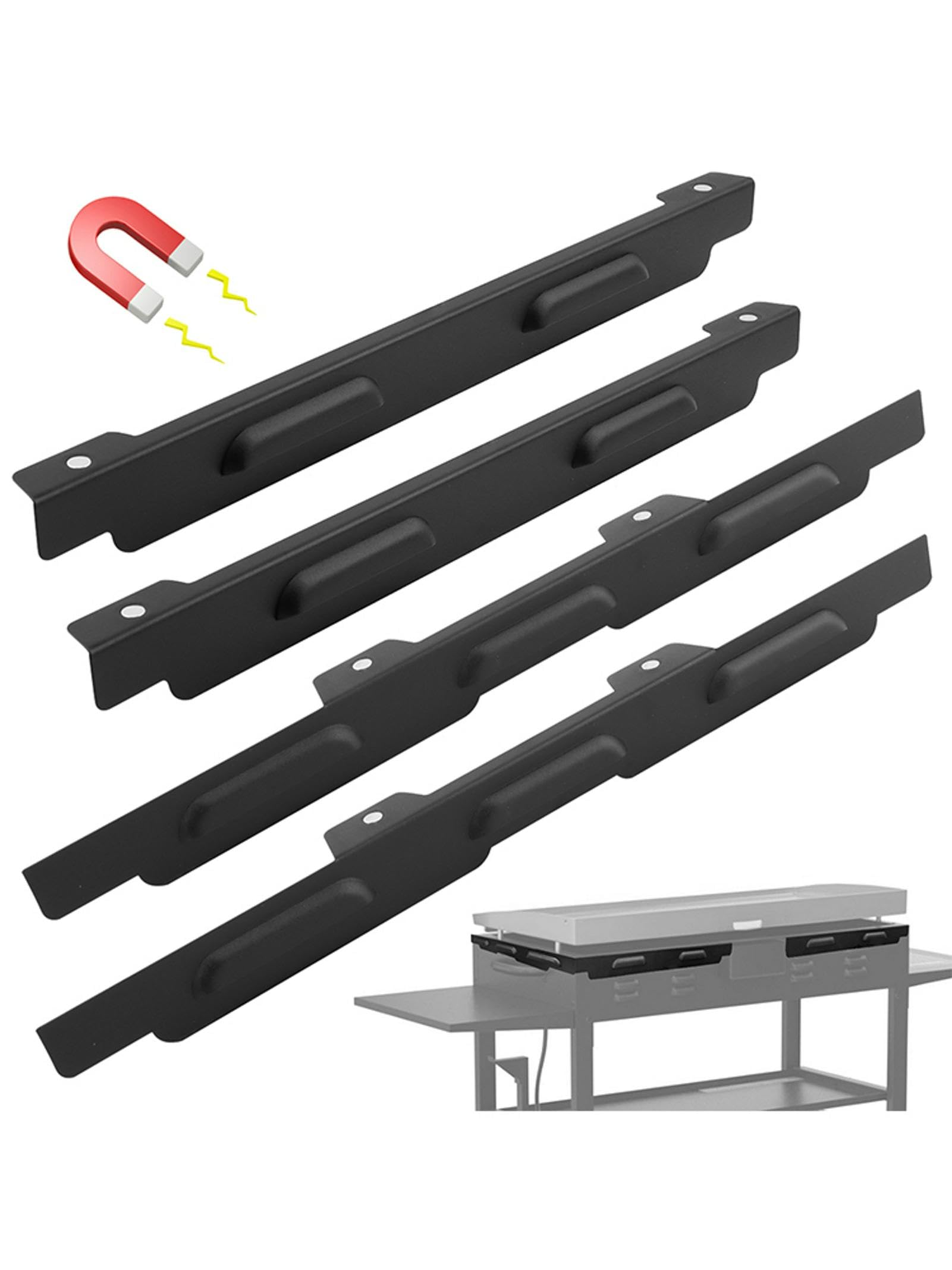 BBQ Griddle Replacement Parts Heavy Duty Stainless Steel Heat Shield For Gas Grill 4pcs