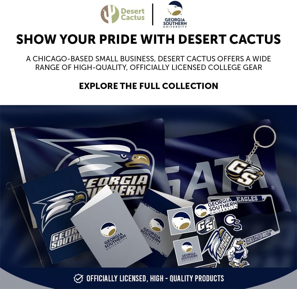 Desert Cactus Georgia Southern University Car Accessories Eagles Metal License Plate Frame and Tag Holder for Front or Rear of Car (Alumni) - Image 5