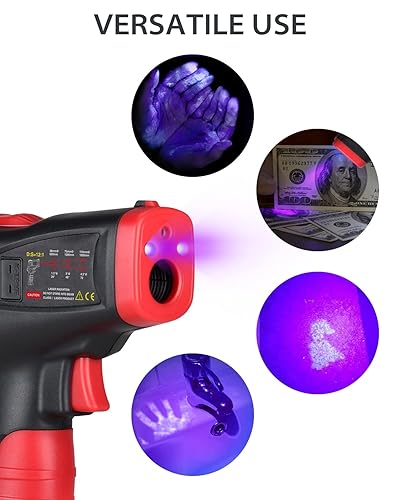 Miniatura 3 de Wintact Termómetro infrarrojo de superficie de -58 a 1202, detector de punto de rocíomoho, pistola de humedad de temperatura láser, higrómetro,