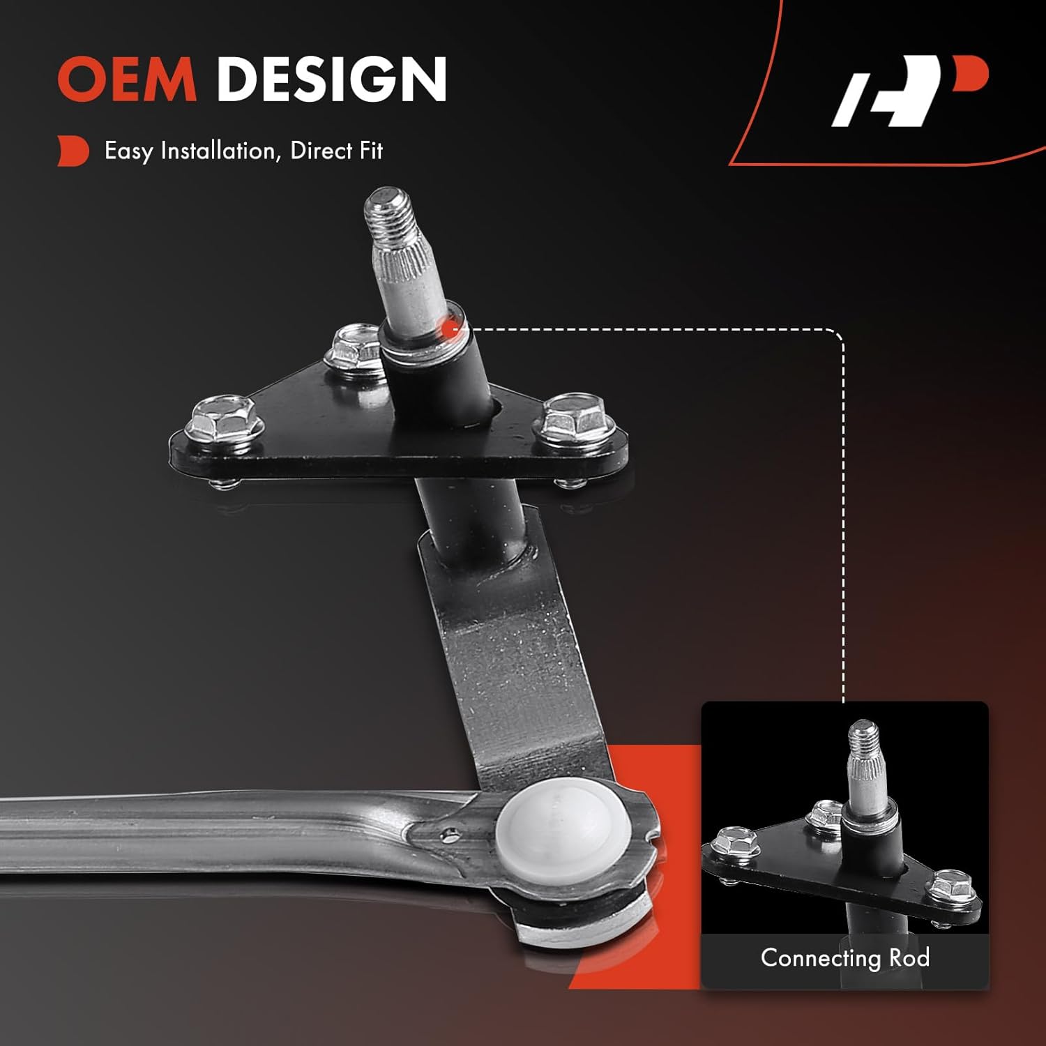 A-Premium Front Windshield Wiper Transmission Linkage Assembly Compatible with Nissan Vehicles - Frontier 1998-2000, Pathfinder 1995, D21 1992-1994, Pickup 1995-1997 - Replace# 28825F660A, 288413S500