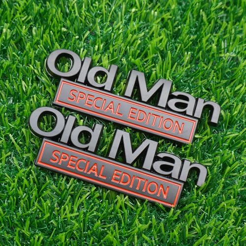 Placa de metal Old Man 3D autoadhesiva resistente al agua para decoración de ventanas 2