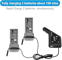 Vista 4 de Hanatora Cargador de coche de batería 3 en 1 para DJI Air 3S, Air 3 Drone, accesorios de concentrador de carga rápida de 12 V