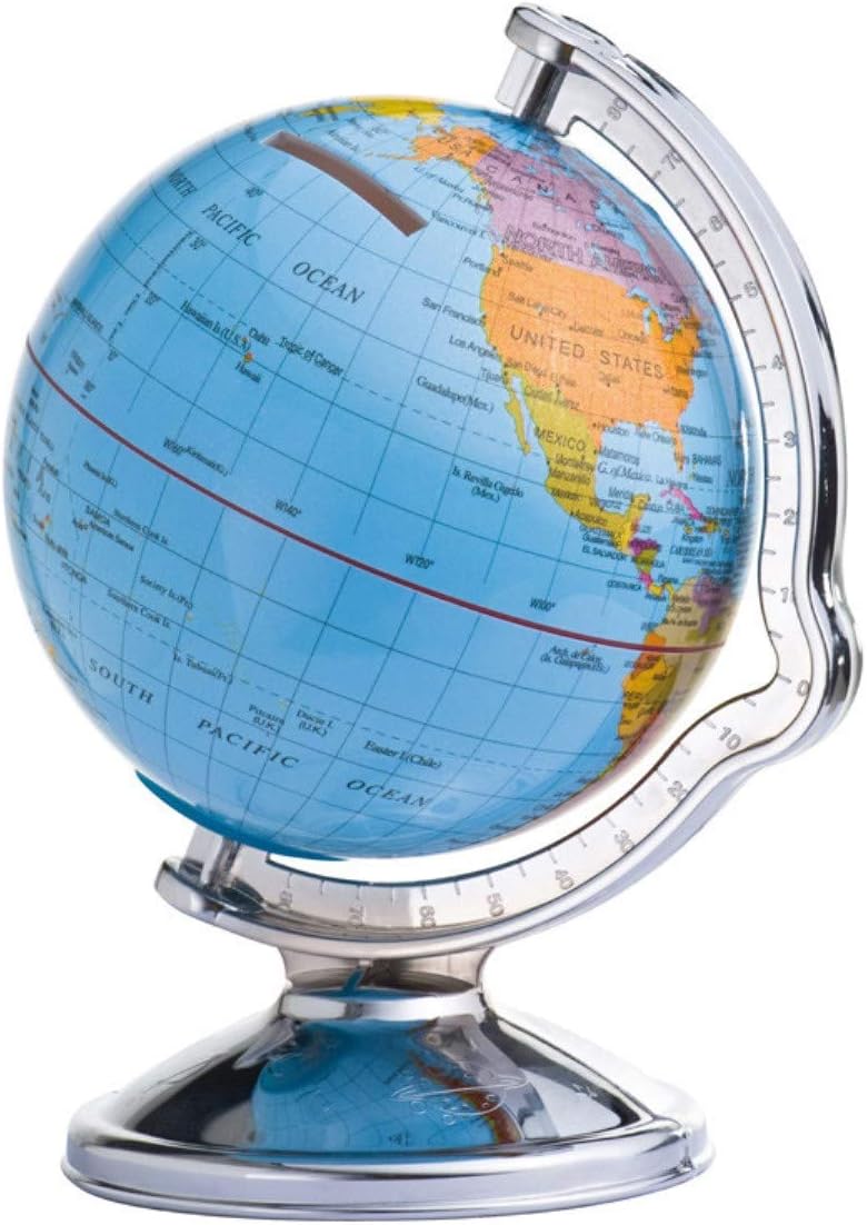 sinsey Globe Savings Box, Rotatable – Travel Money Box