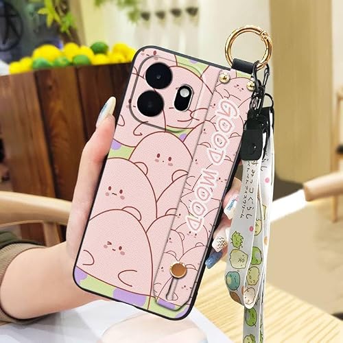 Phone Case Compatible with 1+15T/OnePlus15T, Cute Anti-dust Anti-knock Lanyard Soft case Back Cover Design Kickstand Cartoon Rin