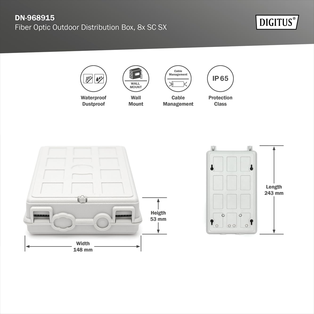 Digitus ASSMANN Electronic DN-968915 1pezzo(i) adattatore di fibra ottica