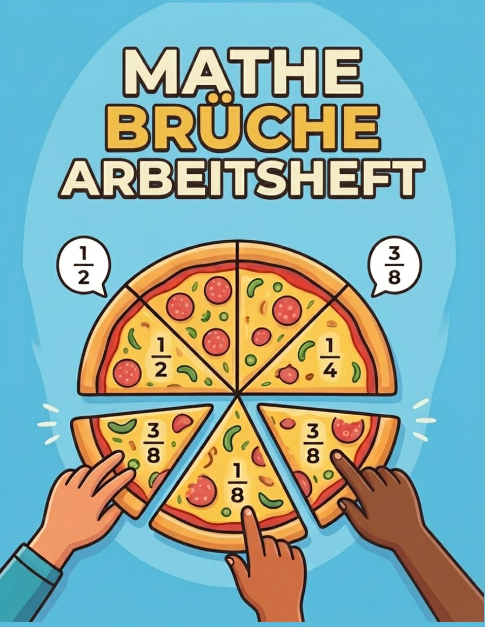 Mathe-Arbeitsbuch für Brüche: Aktivitätsbuch zu Brüchen für die 4., 5. & 6. Klasse, Mathematik-Arbeitsbücher für Kinder von 9 bis 12 Jahren … Übungsbuch für Homeschooling oder den Unterricht