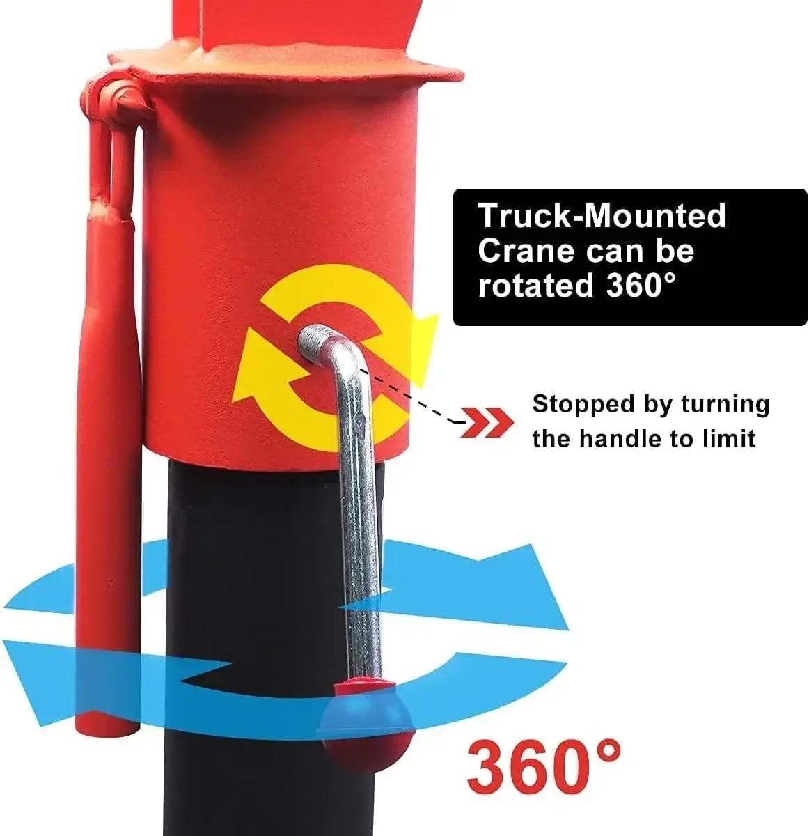 Grue pliante pour camion avec treuil électrique sans fil 1587,6 kg 12 V pour levage de charges lourdes