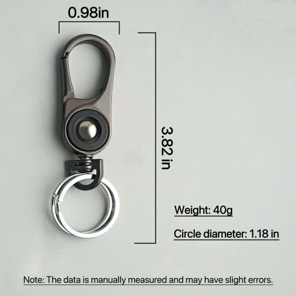 Zmingxuan,Premium Metal Keychain with Swivel Clip, Male Car Keychain,Ring Holder Organizer for Home Car Keys, Key Finder