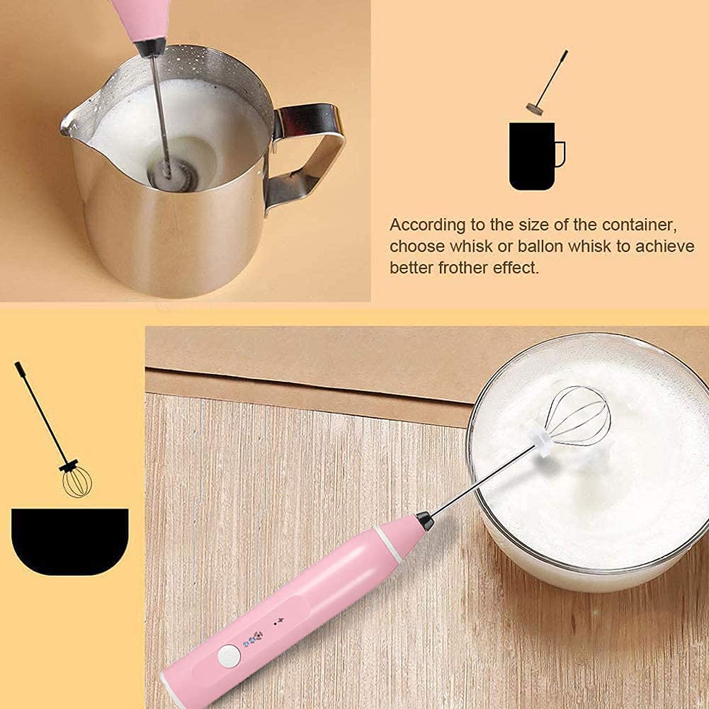 Mousseur à Lait Électrique Uootach – Acier Inox 13000 Tr/min – Portable Pour Cappuccino, Latte, Matcha