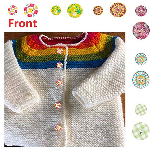 400 Pcs Mixed Wooden Buttons,Wood Buttons,Vintage Flower Craft Button,Assorted Colors Vintage Buttons For Diy Sewing Craft Decorative (15 Mm, 20 Mm) #TOP3