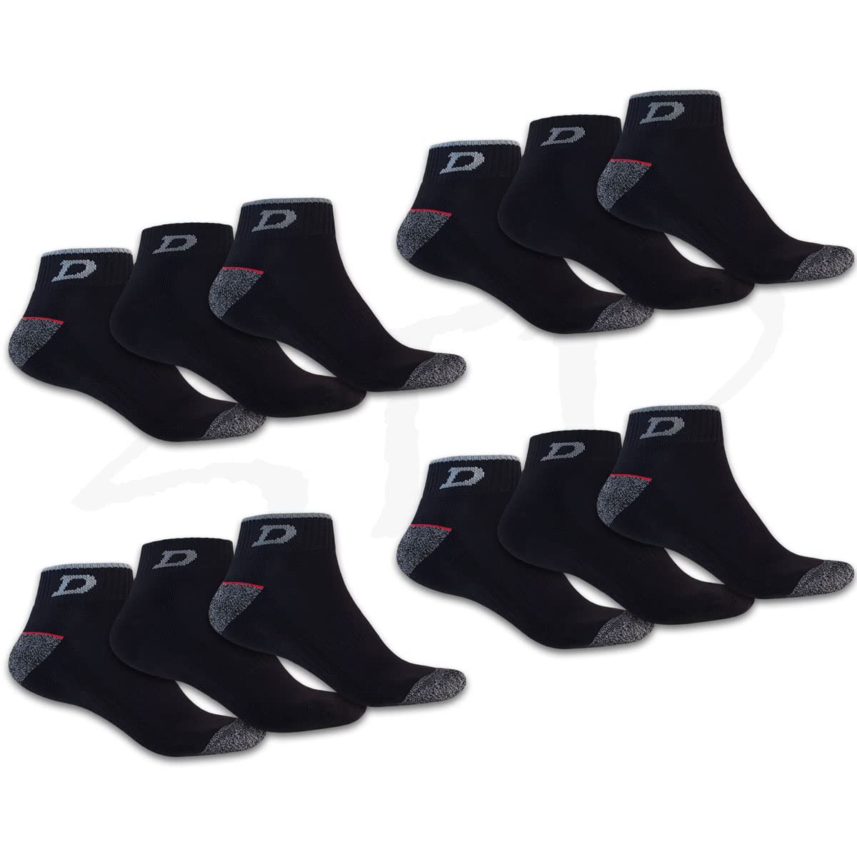 Dickies® ArbeitsSneaker 12 Paar WORK SNEAKERS Sneaker Socken Füßlinge Arbeitssocken Größenauswahl von 39 bis 50