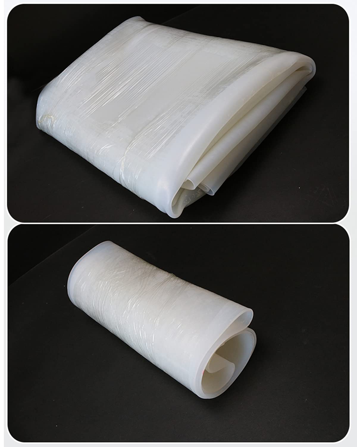Silikonschlauch, Silikonkautschukschlauch, durchscheinender O-förmiger Schlauch mit großer Kaliberhülse, weicher, hochtemperaturbeständiger Schlauch, Länge 1 m, Wandstärke 1 mm, Außendurchmesser x Inn