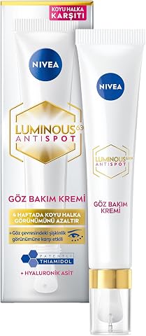 NIVEA Luminous630 Koyu Halka Karşıtı Göz Bakım Kremi 15 ml, Nemlendirici,Kafein,Thiamidol,Hyaluronik Asit