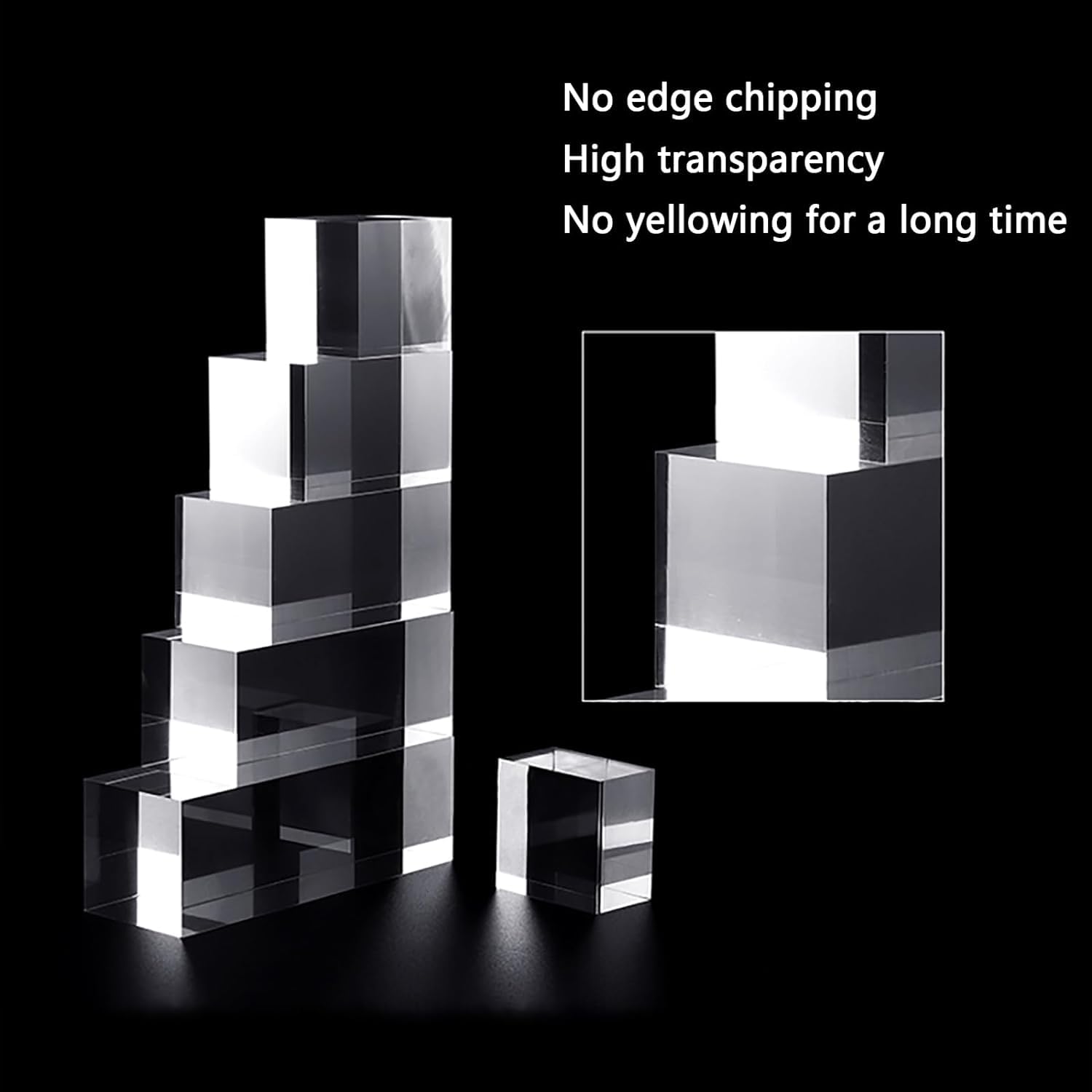 Blocchi Acrilici Per Esposizione SAMYUCHO - 16 Cubi Trasparenti 5x5x2,5 Cm, Per Trofei, Gioielli E Oggetti Da Collezione