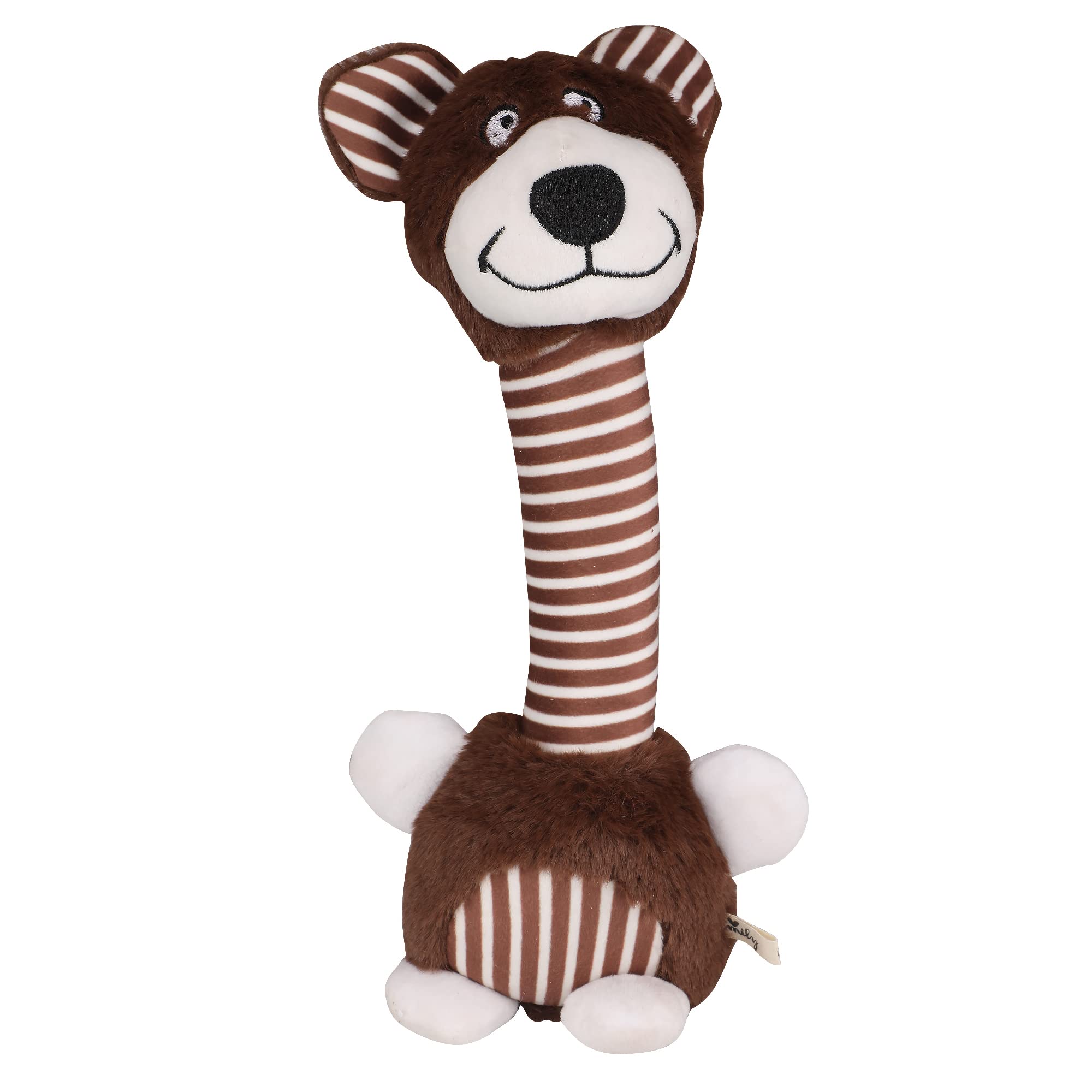 emily pets Plush Dog Toys with Long Neck Interactive Dog Squeaky Toys Durable Chew Toys for Teeth Cleaning Long Stuffed Animals Dog Training Toys Dog Soft Toy for Puppy Small Dogs(Brown) (B09NGN676H) Amazon Price History, Amazon Price Tracker