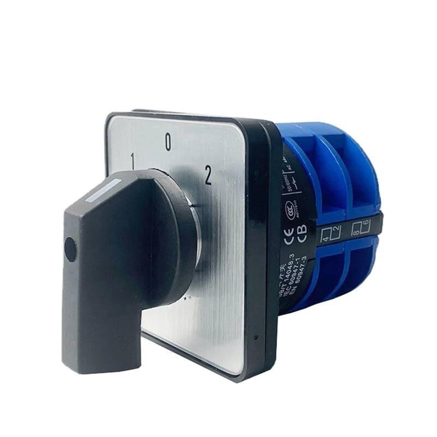 32A Three Position 2 Poles 8 Screws Cam Rotary Switch Manual Transfer Changeover Universal Selector LW26 YMW26-32/2 1Pcs