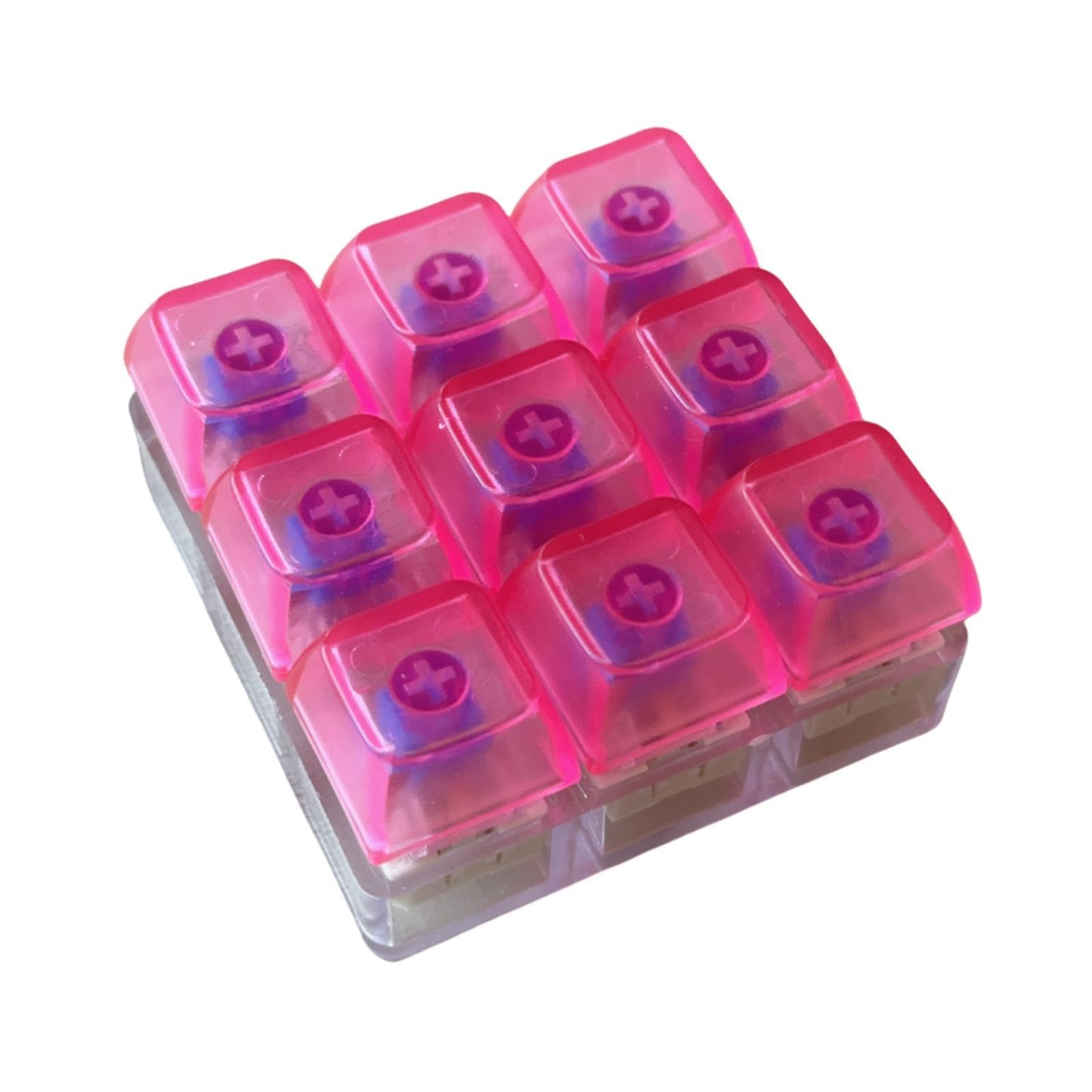 Keyboard Fidget Toy Compact Keyboard Clicker for Teens Men Women Kids Adults 9 Keyboards Pink-image-22