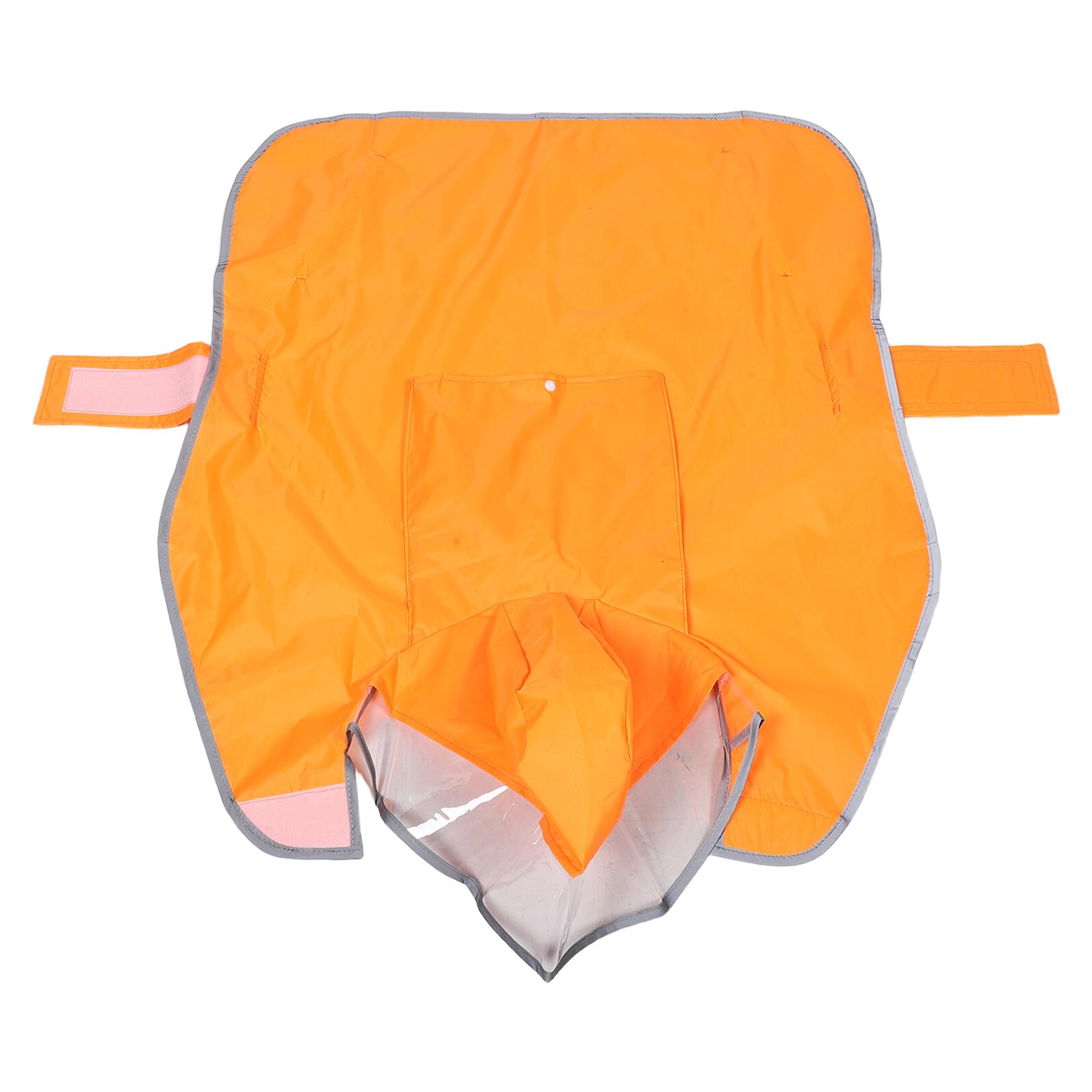 Veste imperméable pour chien orange de grande taille avec capuche
