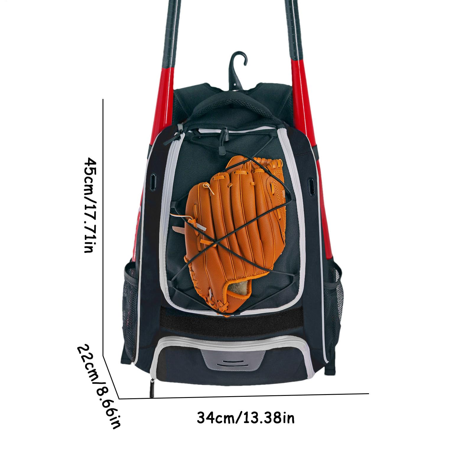 Baseball-Ausrüstungstasche, Baseball-Tasche - Jugend-Baseballtasche für | Jugend-Baseball-Rucksack, Ausrüstungstasche, wasserdicht, reißfest, großes Hauptfach, für Schläger, Handschuhhalter, Helme, Sc