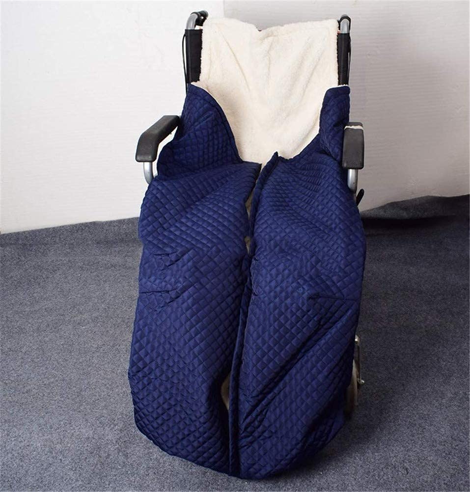 Funda para Silla de Ruedas con Forro Polar, cálida, Protectora para Las piernas, para Personas Mayores, con Bolsillos para los pies