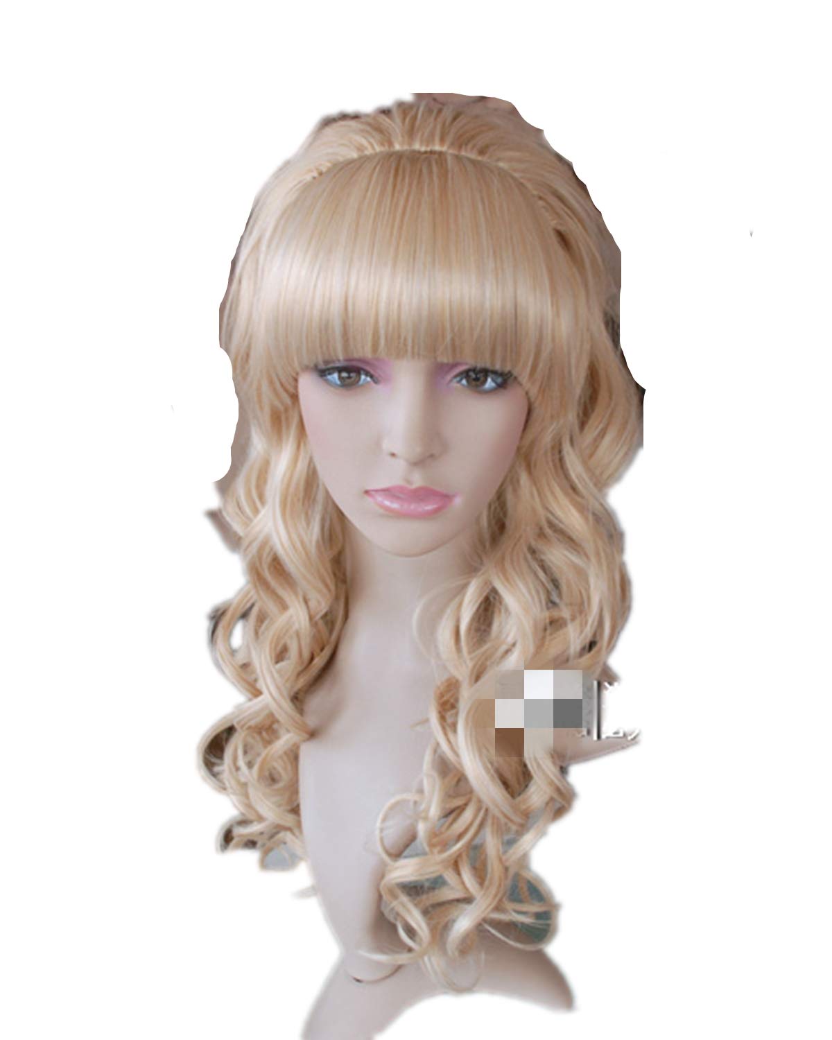 Womens Princess Layered Curly Cosplay Styled Hair Wig (Blonde)