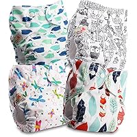 Couches Réutilisables Pour Nouveau-Nés Et Prématurés - Lot De 4 - Lavables, Écologiques Et Absorbantes