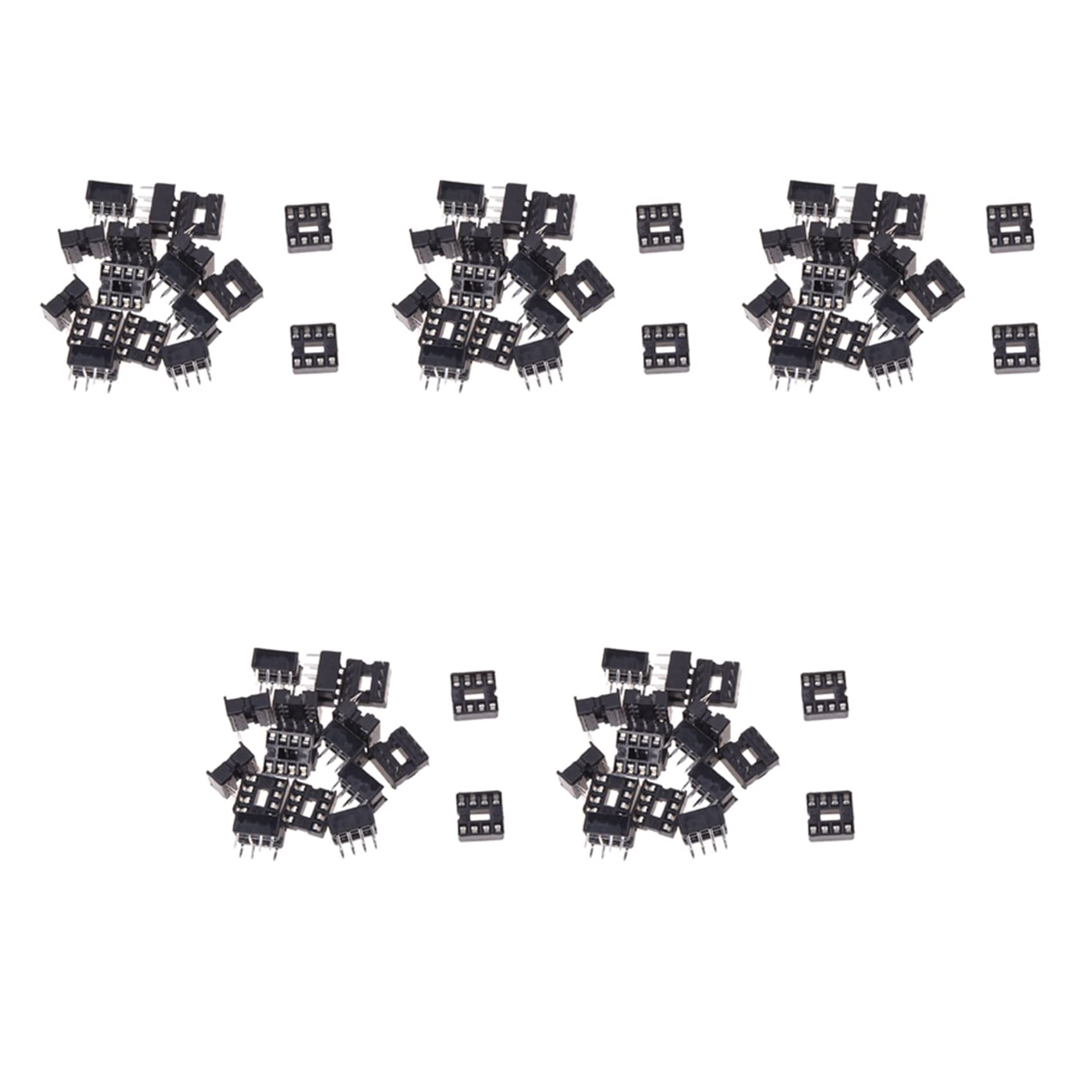 Bloepum 100x 8 Pin 2.54mm Pitch IC Sockets Solder Type Adaptor