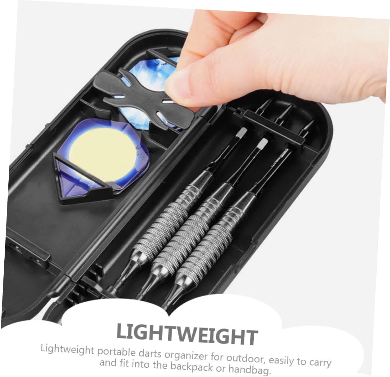 2pcs Portable Darts Carry Case with Durable Storage Holder for Steel Tip Organized Slots to Protect Tips Shafts Flights Lightweight and Compact for