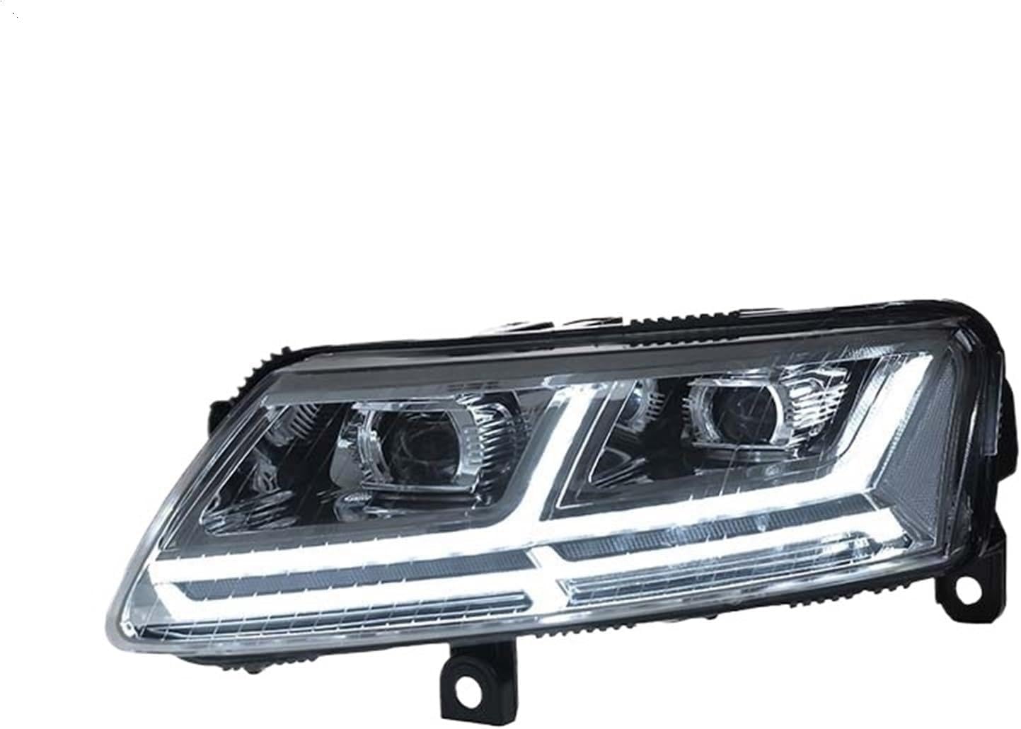 Car Styling Tail Lamp Compatible For Audi A6 2005-2011 Headlight Lens DRL + Turn Signal With Dynamic