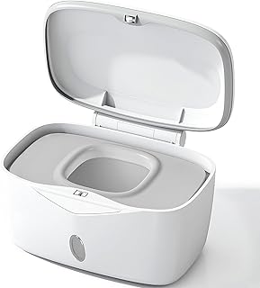 Wipes Dispenser with Weighted Plate, X2 PRO, Seposeve Perfect Pull Baby Wipe Holder, Refillable Wipe Container, Keeps Wipes Fresh, One-Handed Operation. Non-Slip, Easy Open/Close Wipes Case, Grey