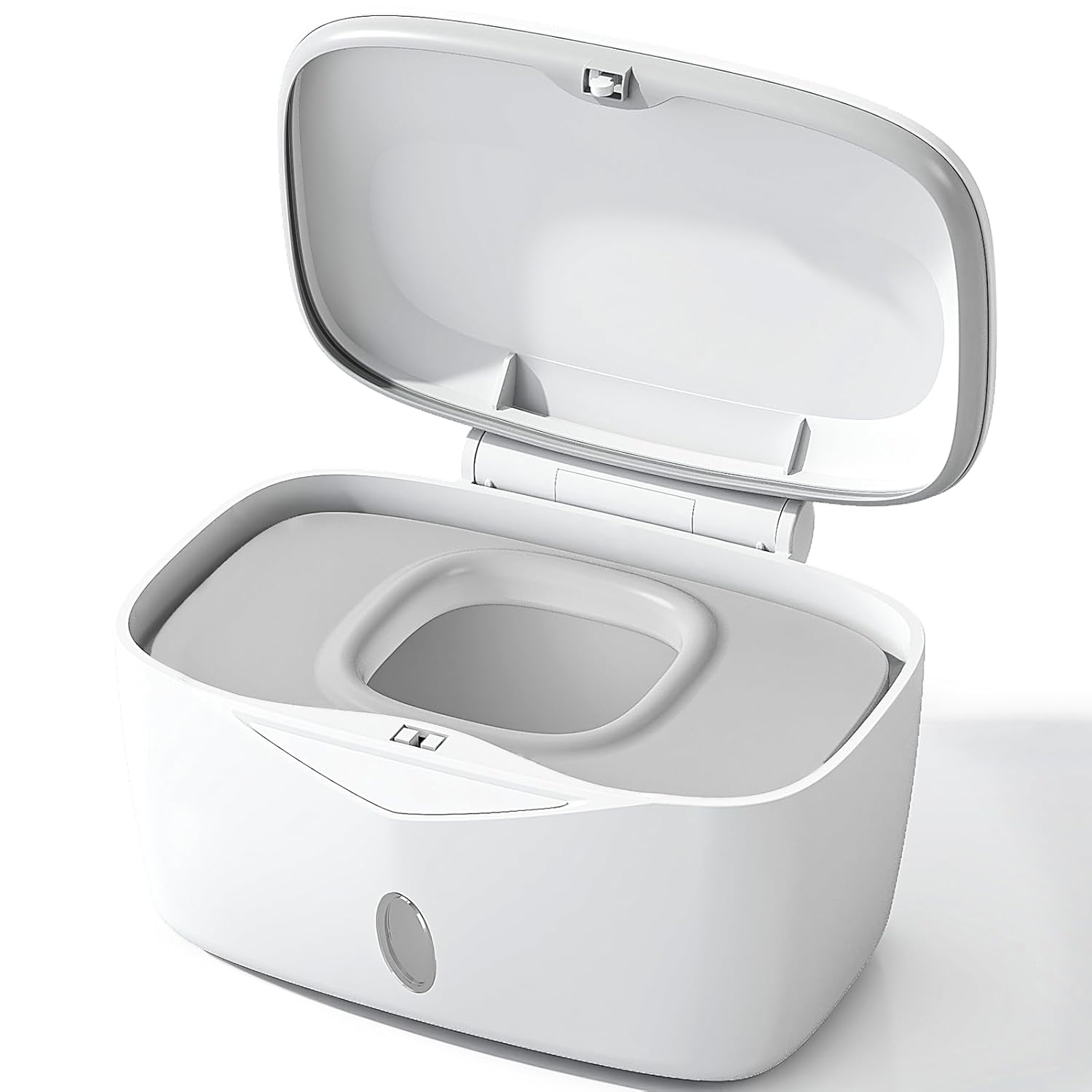 Wipes Dispenser with Weighted Plate, X2 PRO, Seposeve Perfect Pull Baby Wipe Holder, Refillable Wipe Container, Keeps Wipes Fresh, One-Handed Operation. Non-Slip, Easy Open/Close Wipes Case, Grey