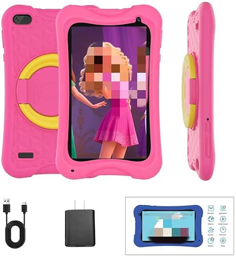 Miniatura 8 de Huotan Tablet Android de 7 pulgadas para niños, para nietos, rellenos de calcetines, 4 GB de RAM+32 GB de ROM, CPU de cuatro núcleos, batería de