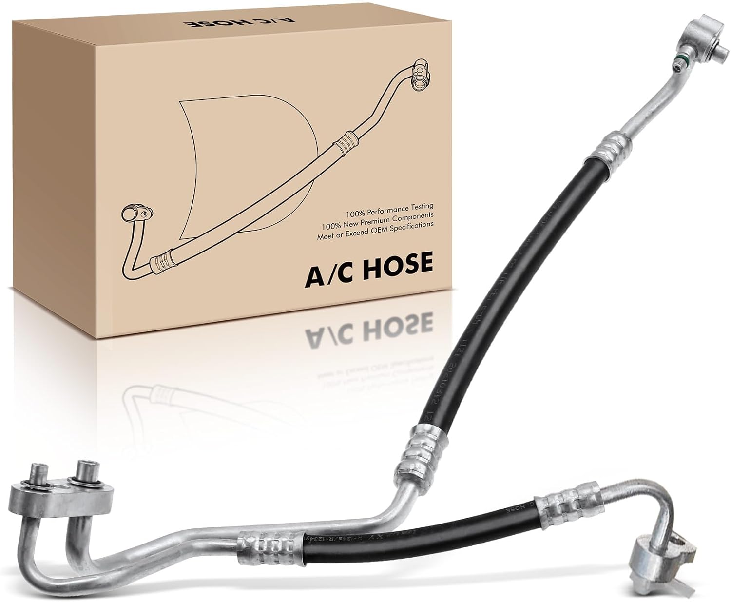 A-Premium A/C Suction Hose & Discharge Line Hose Assembly Compatible with Chevrolet Sonic, 2013-2018, L4 1.4L - From Condenser