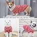 PetSmiler Hundepullover - Dünner Hundepullover Kleine Hunde Gestreifter Hundeshirts für Kleine Hund Katzen Shirt, Dehnbarer Pullover Hund Hundepulli Chihuahua Französische Bulldogge (Rot M)