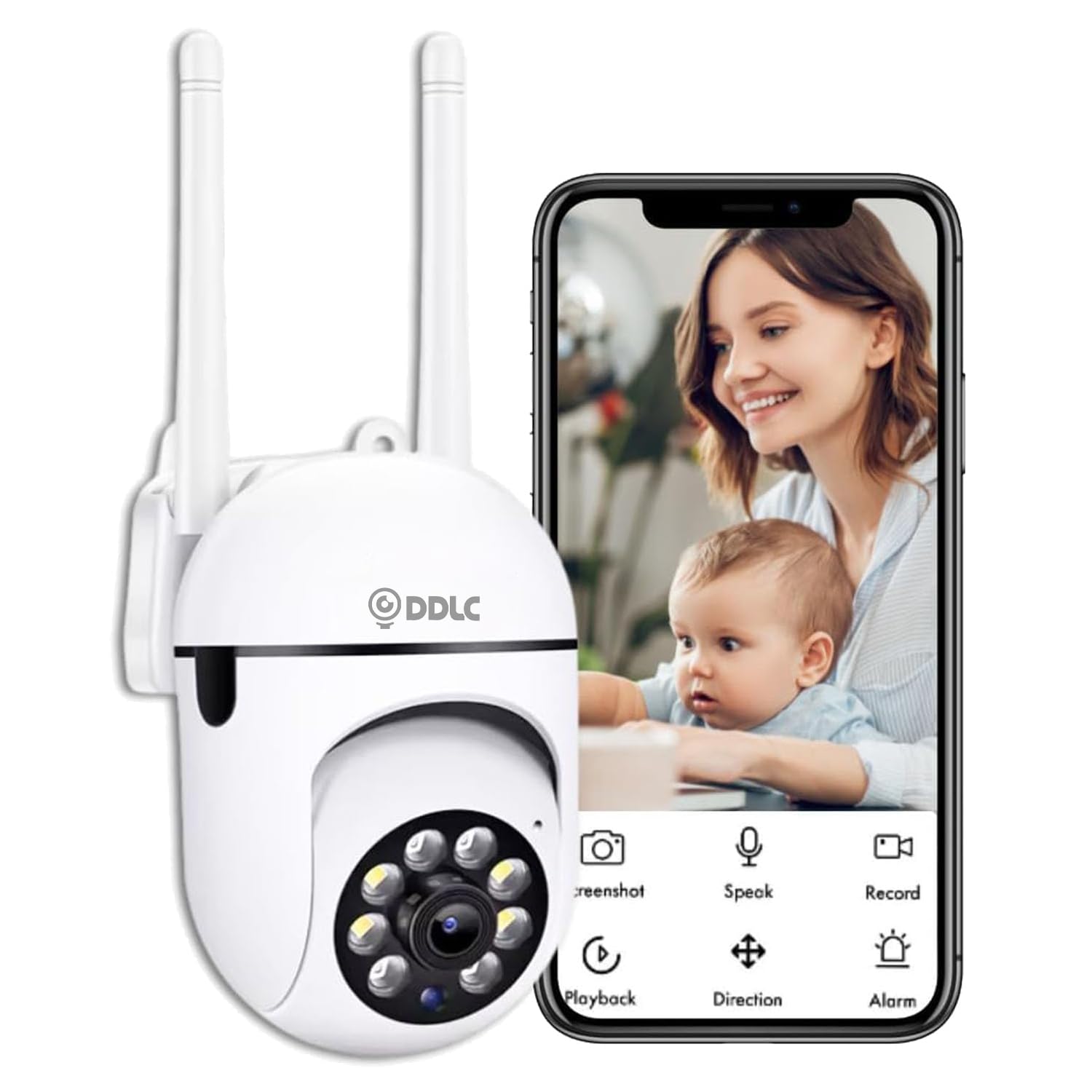 DDLC 4MP WiFi Mini PTZ Home Security Camera | Full HD 1080P & 360°, Night Vision, Motion Alerts, Two-Way Audio, Mobile App Wireless CCTV for Home Outdoor & Weather Resistance (Mini PTZ)-image-43