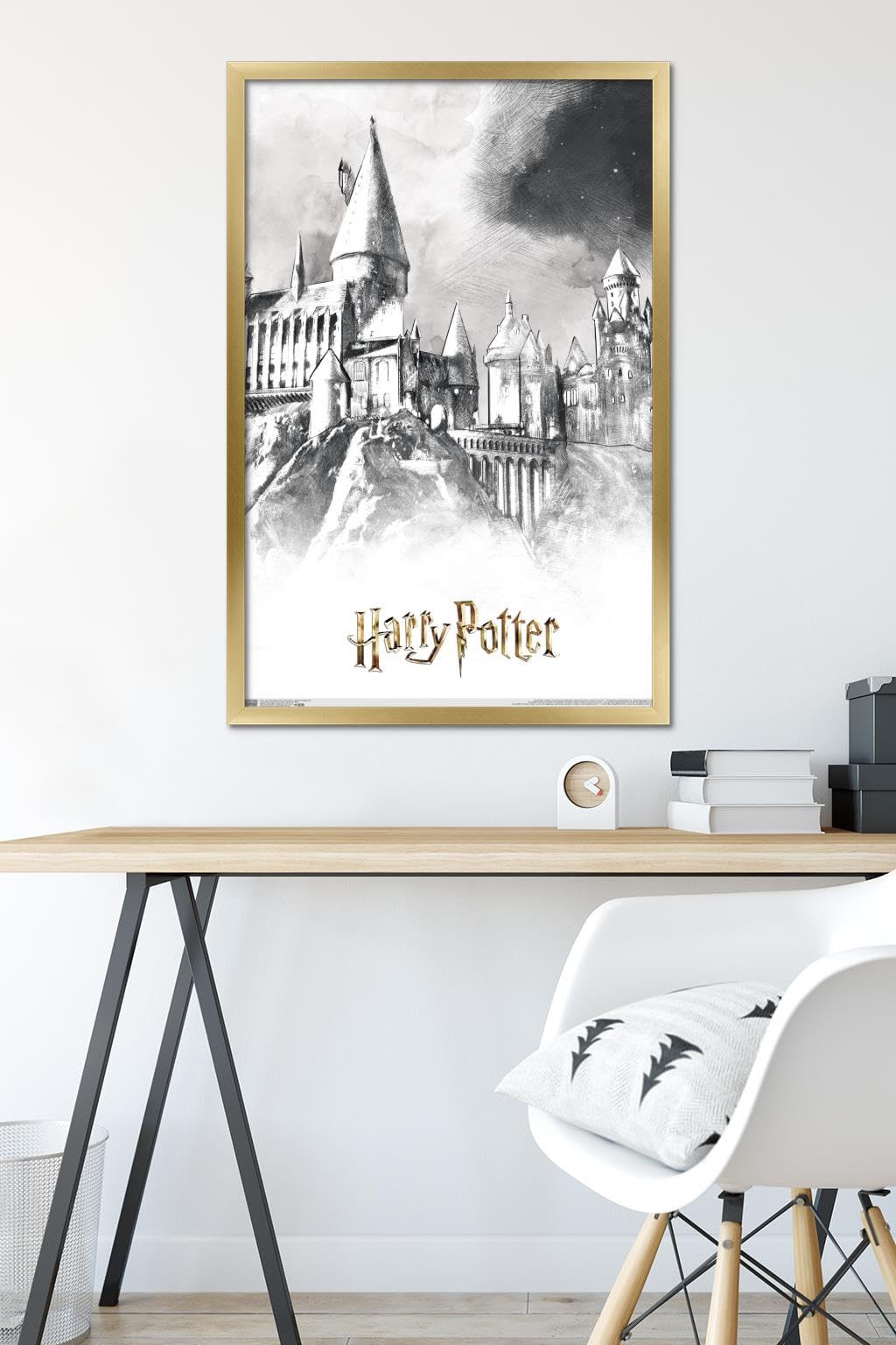 Amazon.com: Trends International The Wizarding World: Harry Potter - Illustrated Hogwarts Wall Poster, 22.375 amazon-com-trends-international-the-wizarding-world-harry-potter-illustrated-hogwarts-wall-poster-22-375-x-34-gold-framed-version