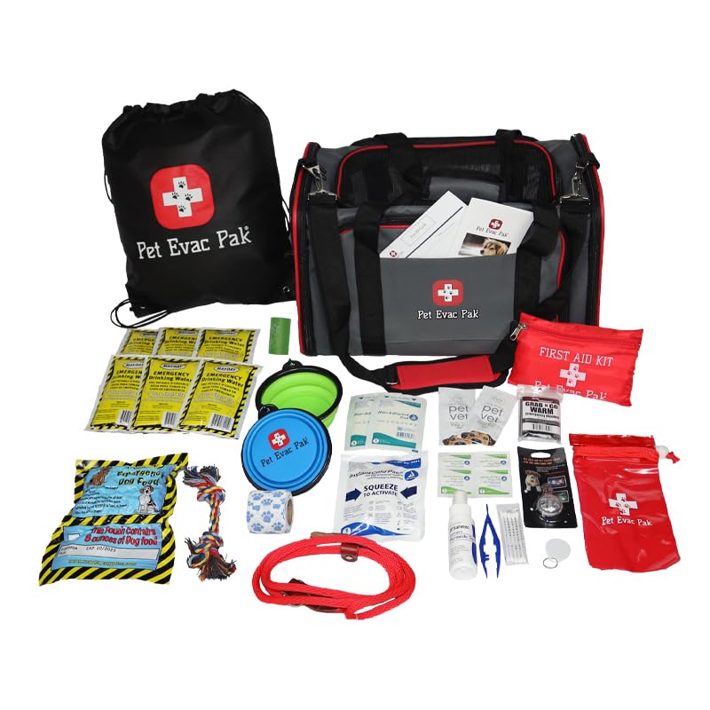 Dog Emergency Kit 72-Hour Survival Supplies Airline-Approved Carrier for Pets up to 16 lbs
