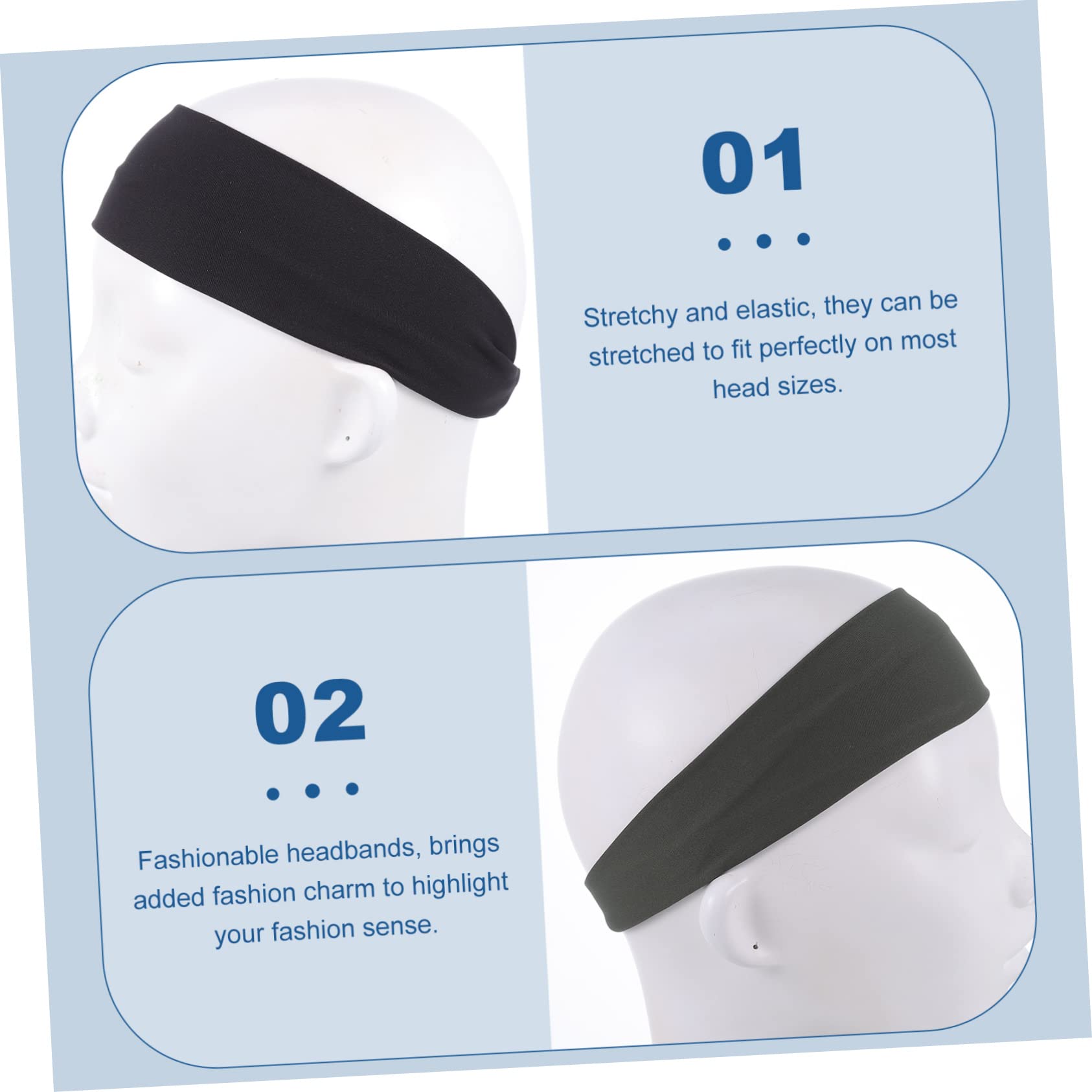 16 Piezas Diadema Deportiva Diadema De Entrenamiento s Antideslizantes De Tenis Unisex. Banda Elástica para El Sudor Corriendo s Venda Poliéster