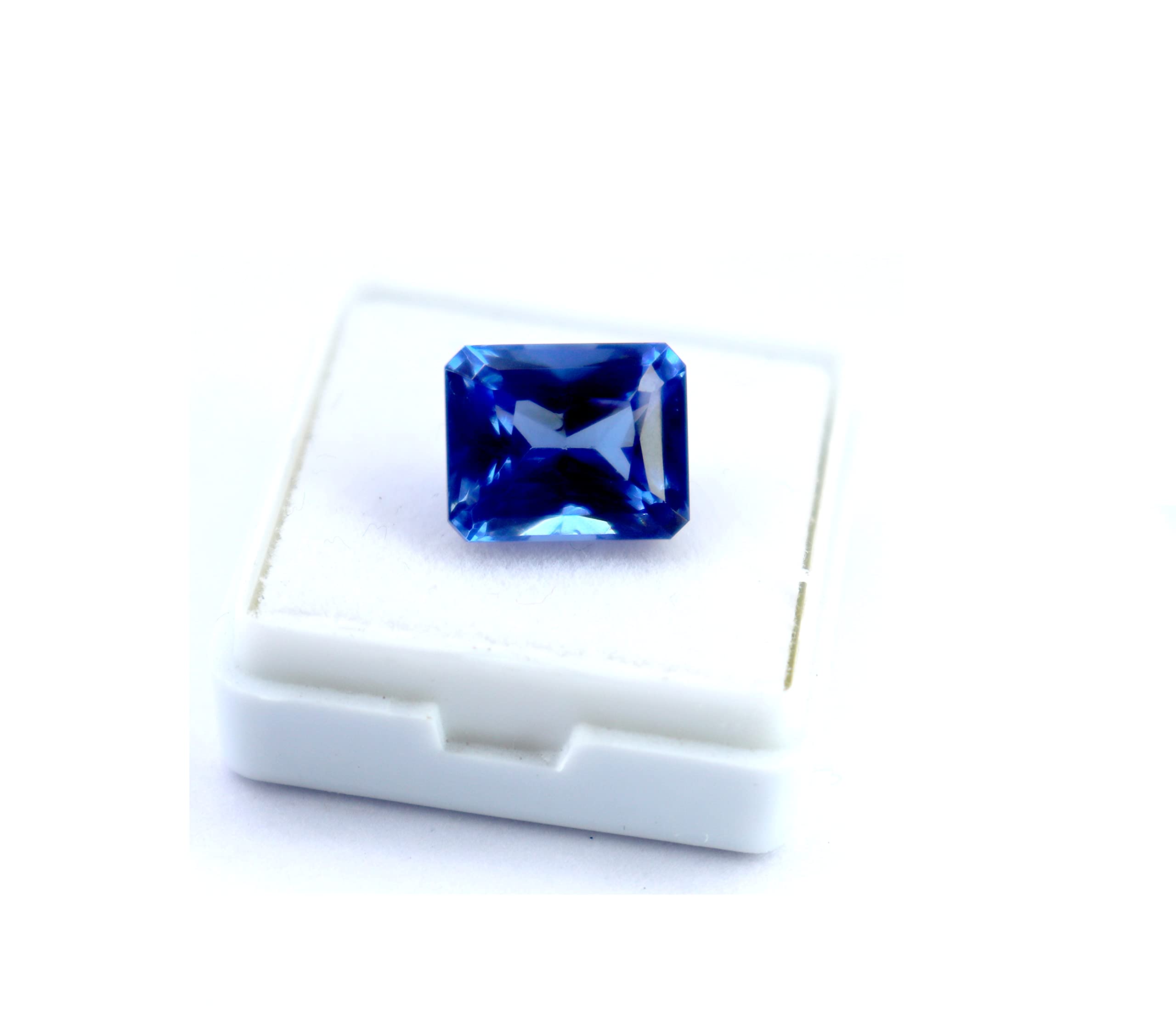 20.25 Ratti 19.28 Carat Natural Blue Sapphire Stone with Lab Certified Card Natural Blue Sapphire Stone Original Neelam/Nilam Gemstone for Men's and Women's