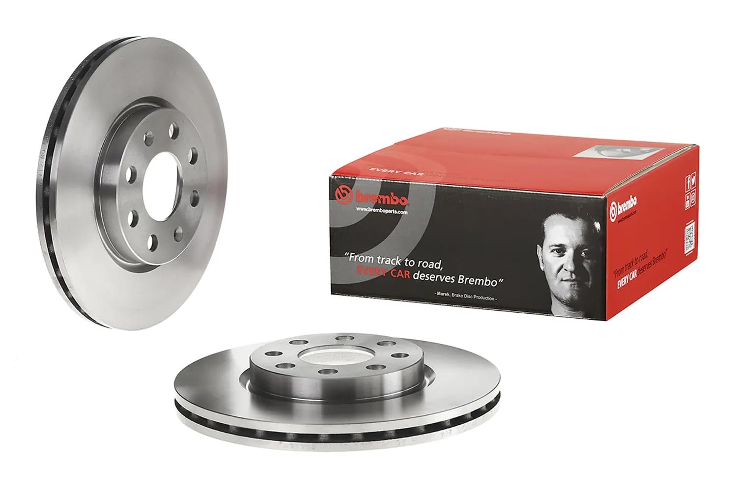 BREMBO KIT DISCHI FRENI + PASTIGLIE PER FIAT GRANDE PUNTO 1.3 MJET 55 KW ANTERIORE