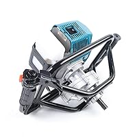 Vista 4 de Taladro de perforación para postes con taladro de tierra con broca de taladro de tierra (motor de 52 cc + 2 brocas + barra de extensión)